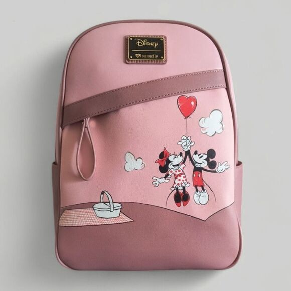Loungefly Disney Mickey Mouse And Minnie Mouse Balloon Mini Backpack - Picture 1 of 7